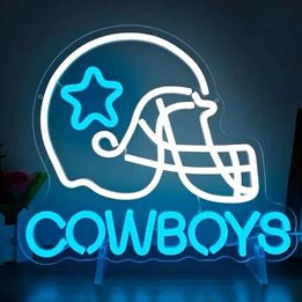 DALLAS COWBOY HELMET NEON LED SIGN